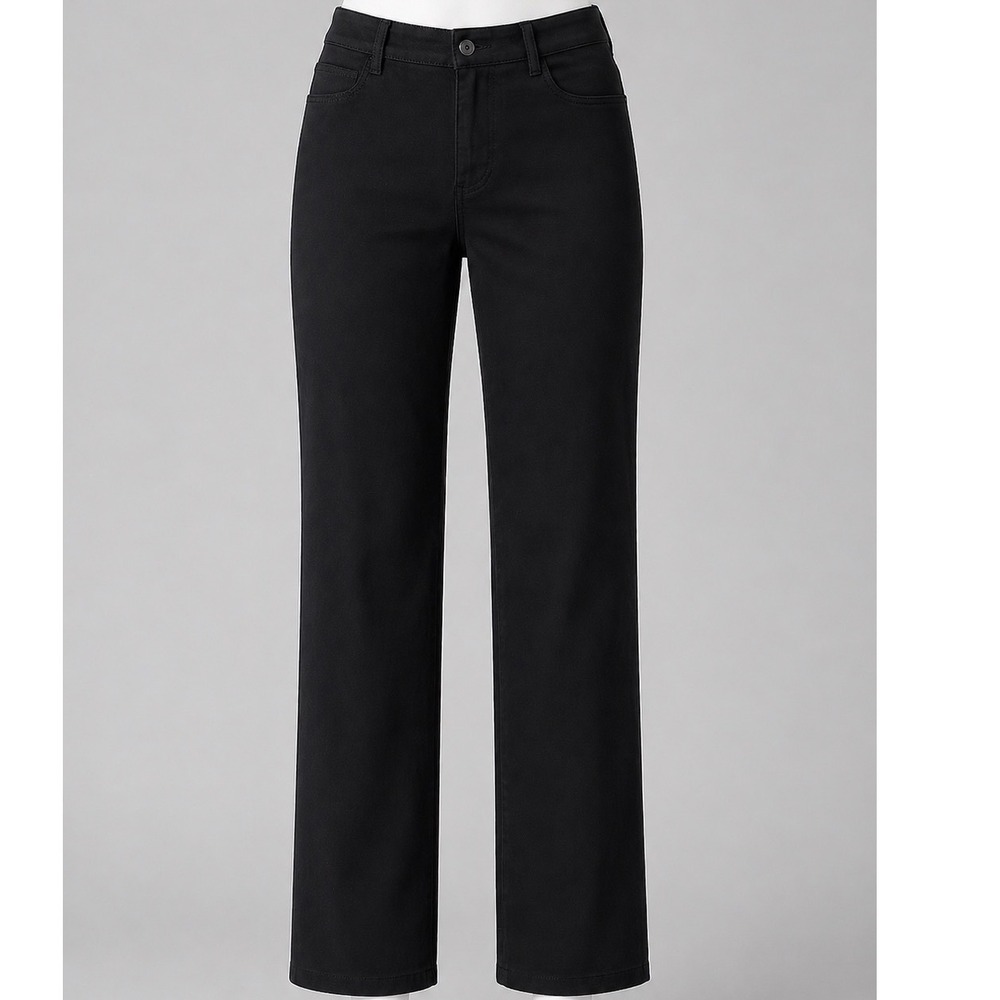 Lauren Ralph Lauren Adelle Pant Women 8 Black Straight Leg Ankle Career Trousers